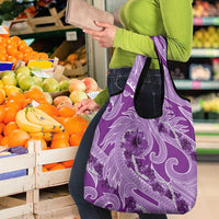 Hawaii Violet Hibiscus Pikake Lei Grocery Bag - Polynesian Pride