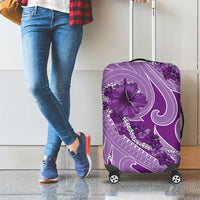 Hawaii Violet Hibiscus Pikake Lei Luggage Cover LT05 - Polynesian Pride