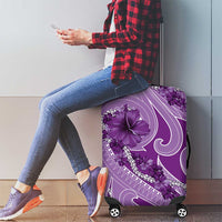 Hawaii Violet Hibiscus Pikake Lei Luggage Cover LT05 - Polynesian Pride