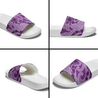 Hawaii Violet Hibiscus Pikake Lei Slide Sandals - Polynesian Pride