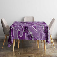 Hawaii Violet Hibiscus Pikake Lei Tablecloth - Polynesian Pride