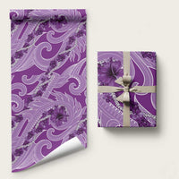 Hawaii Violet Hibiscus Pikake Lei Wrapping Paper - Polynesian Pride
