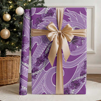 Hawaii Violet Hibiscus Pikake Lei Wrapping Paper - Polynesian Pride