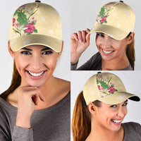 Hawaii Tropical Flowers Classic Cap Polynesian Tattoo Buttermilk