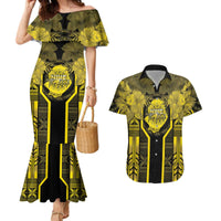 Niue The Rock Couples Matching Mermaid Dress and Hawaiian Shirt The Island Of The Uga - Polynesian Pride