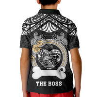 Personalized Shiba Inu Dog Kid Polo Shirt With Polynesian Heart Name Tags LT05 - Polynesian Pride