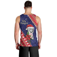 Guam Christmas Men Tank Top Felis Nabidat Guaman Seal With Poinsettia