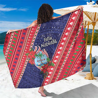 Guam Christmas Sarong Felis Nabidat Guaman Seal With Poinsettia