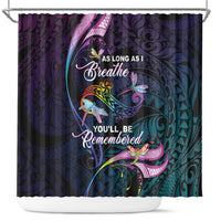 Polynesia Memorial Shower Curtain Always Remembered Dragonfly Polynesian Style LT05 Colorful - Polynesian Pride