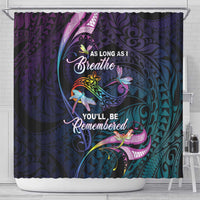Polynesia Memorial Shower Curtain Always Remembered Dragonfly Polynesian Style LT05 - Polynesian Pride