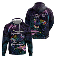 Personalised Polynesia Memorial Zip Hoodie Always Remembered Dragonfly Polynesian Style LT05 - Polynesian Pride