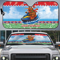 New Zealand Christmas Auto Sun Shade Funny Jet Ride Kiwi Xmas - Polynesian Pride