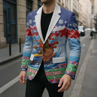 New Zealand Christmas Blazer Funny Jet Ride Kiwi Xmas - Polynesian Pride
