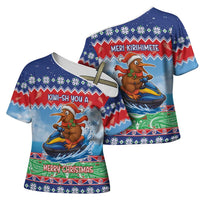 New Zealand Christmas Cross Shoulder Shirt Funny Jet Ride Kiwi Xmas - Polynesian Pride