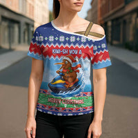 New Zealand Christmas Cross Shoulder Shirt Funny Jet Ride Kiwi Xmas - Polynesian Pride