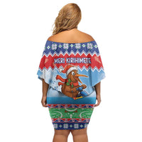 New Zealand Christmas Family Matching Off Shoulder Short Dress and Hawaiian Shirt Funny Jet Ride Kiwi Xmas - Polynesian Pride
