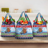 New Zealand Christmas Grocery Bag Funny Jet Ride Kiwi Xmas - Polynesian Pride