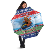 New Zealand Christmas Umbrella Funny Jet Ride Kiwi Xmas - Polynesian Pride