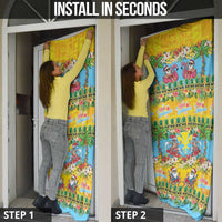 Hawaii Christmas Door Cover Mele Kalikimaka Tropical Vibes - Polynesian Pride