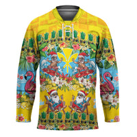 Hawaii Christmas Hockey Jersey Mele Kalikimaka Tropical Vibes - Polynesian Pride