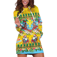 Hawaii Christmas Hoodie Dress Mele Kalikimaka Tropical Vibes - Polynesian Pride