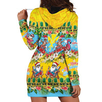 Hawaii Christmas Hoodie Dress Mele Kalikimaka Tropical Vibes - Polynesian Pride