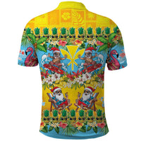 Hawaii Christmas Polo Shirt Mele Kalikimaka Tropical Vibes - Polynesian Pride