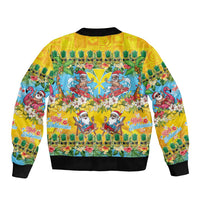 Hawaii Christmas Sleeve Zip Bomber Jacket Mele Kalikimaka Tropical Vibes - Polynesian Pride