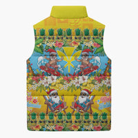 Hawaii Christmas Sleeveless Puffer Jacket Mele Kalikimaka Tropical Vibes - Polynesian Pride