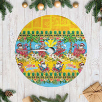 Hawaii Christmas Tree Skirt Mele Kalikimaka Tropical Vibes - Polynesian Pride