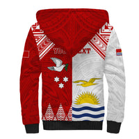 Personalised Tonga And Kiribati Sherpa Hoodie Coat Of Arms Polynesian Pattern LT05 - Polynesian Pride