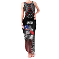 Personalised Samoa Black Saturday Family Matching Tank Maxi Dress and Hawaiian Shirt Samoan Warrior Tribal Pattern