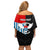 Personalised West Papua Off Shoulder Short Dress Polynesian Pattern With Coat Of Arms LT05 - Polynesian Pride