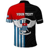 Personalised West Papua Polo Shirt Polynesian Pattern With Coat Of Arms LT05 - Polynesian Pride