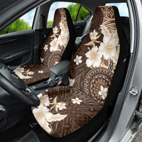 Samoa Siapo Pattern With Brown Hibiscus Car Seat Cover