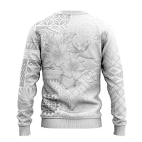 Samoa Siapo Pattern With White Hibiscus Ugly Christmas Sweater
