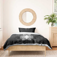 New Zealand Matariki Bedding Set Maori Moko Black Galaxy LT05 - Polynesian Pride