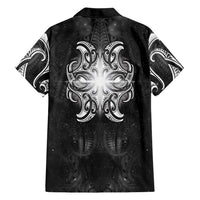 New Zealand Matariki Family Matching Tank Maxi Dress and Hawaiian Shirt Maori Moko Black Galaxy