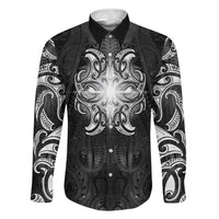 New Zealand Matariki Family Matching Tank Maxi Dress and Hawaiian Shirt Maori Moko Black Galaxy