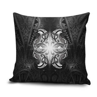 New Zealand Matariki Pillow Cover Maori Moko Black Galaxy LT05 Black - Polynesian Pride