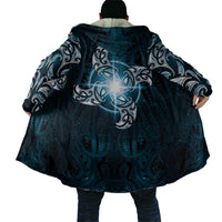 New Zealand Matariki Waita Cloak Maori Moko Dark Blue Galaxy LT05 - Polynesian Pride