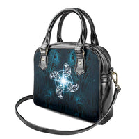 New Zealand Matariki Waita Shoulder Handbag Maori Moko Dark Blue Galaxy LT05 - Polynesian Pride