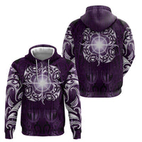 New Zealand Matariki Waipunarangi Hoodie Maori Moko Purple Galaxy