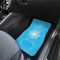 New Zealand Matariki Waiti Car Mats Maori Moko Cyan Galaxy