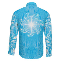 New Zealand Matariki Waiti Family Matching Puletasi and Hawaiian Shirt Maori Moko Cyan Galaxy