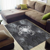 New Zealand Matariki Ururangi Area Rug Maori Moko Grey Galaxy LT05 - Polynesian Pride