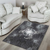 New Zealand Matariki Ururangi Area Rug Maori Moko Grey Galaxy LT05 - Polynesian Pride