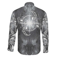 New Zealand Matariki Ururangi Family Matching Tank Maxi Dress and Hawaiian Shirt Maori Moko Grey Galaxy LT05 - Polynesian Pride