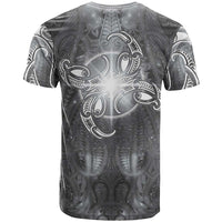 New Zealand Matariki Ururangi T Shirt Maori Moko Grey Galaxy