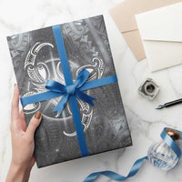 New Zealand Matariki Ururangi Wrapping Paper Maori Moko Grey Galaxy LT05 - Polynesian Pride